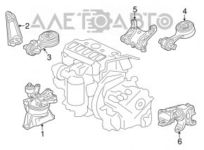 Upper engine mount Honda CRV 12-16