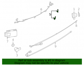 Bracket for central parking sensors of the rear bumper, left, BMW 3 G20 19-22