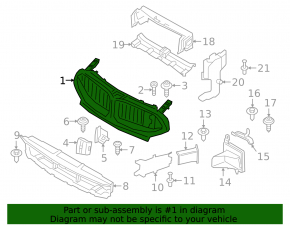Upper radiator deflector BMW 8 G15 G16 20-25 M