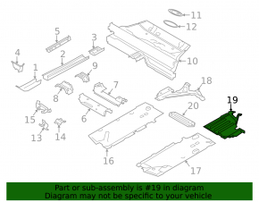 Front left underbody protection Mini Cooper F56 3d 14-22