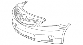 Front bumper bare Toyota Camry v40 10-11