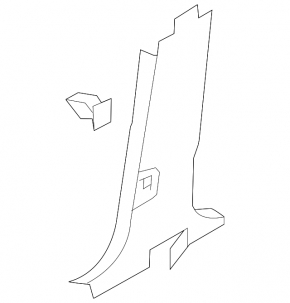 Lower left center pillar trim for VW Tiguan 09-11, brown