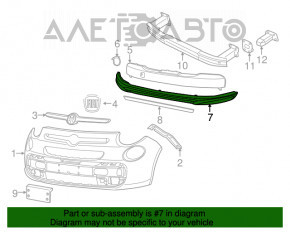 Front Bumper Lip Fiat 500L 14-17 Lounge