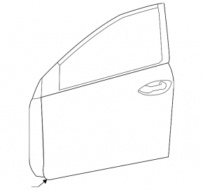 Bare front left door for Toyota Corolla 14-19