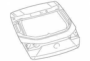 Bare trunk door with glass Lexus UX200 UX250h 19- graphite 1H9, plastic