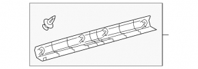 Upper trunk door trim for Toyota Prius V 12-17 gray