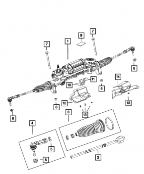 Steering rack Jeep Cherokee KL 19-23