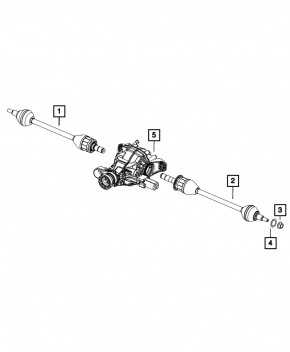 Drive axle shaft rear right Jeep Grand Cherokee WL 21-26 4xe