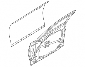 Bare front left door Genesis G80 17-20