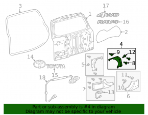 Toyota Rav4 2006-2008 tailgate trim