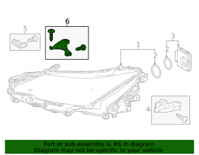 Upper outer left headlight mount for Lexus RZ 23-26