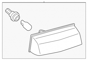 Left tailgate number plate light Toyota Rav4 13-18