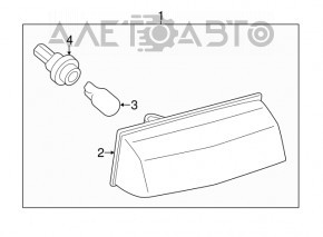 Left tailgate number plate light Toyota Rav4 13-18