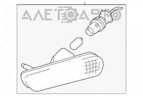 Turn signal in the front left bumper of a Lexus RX300 98-03