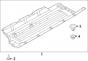 Right underbody protection for Hyundai Santa Fe 24-26 HEV