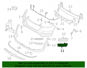 Left fog light frame for Hyundai Tucson 19-21