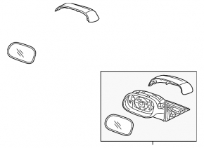 Side mirror left Kia Niro 17-22 HEV, PHEV