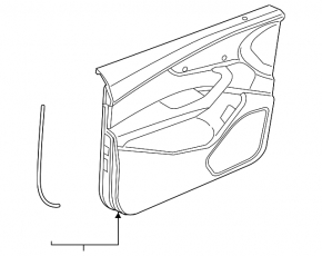 Front left door trim molding for Audi A4 B9 20-25 leather, dark gray with light gray