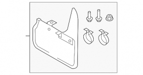 Mudguards rear set 2pcs Audi A5 F5 17-