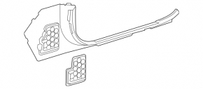 Door sill trim front right Mercedes GLC 16-22 beige