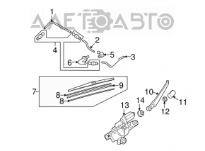 Rear wiper motor for Mazda3 MPS 09-13