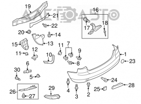 Rear bumper mount right Mazda CX-7 06-12