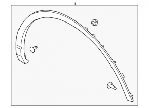 Lincoln Corsair 20-26 rear right fender arch trim