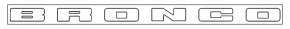 Emblem inscription BRONCO tailgate Ford Bronco Sport 21-25 white