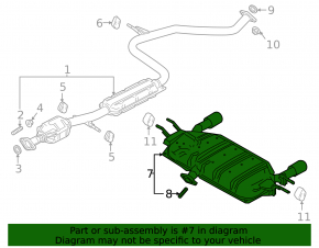 Muffler rear part with barrel Mazda CX-30 20-21 2.5 FWD