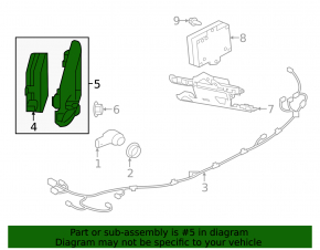 Blind Spot Sensor Bracket Left Jaguar F-Pace X761 17-20 Type 2