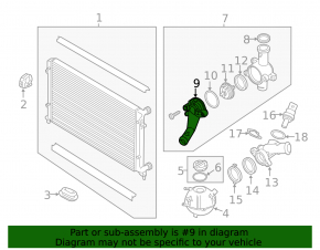 Thermostat housing VW Beetle 12-19 2.5 front