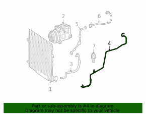 Air conditioner tube heater-condenser long Mercedes W164 ML X164 GL