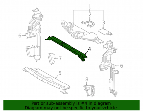 Upper radiator deflector Toyota Sienna 21-25