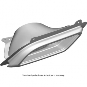 Left muffler tip for Cadillac CTS 14-16 chrome