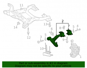 Lower front left control arm for Mercedes CLA 14-19