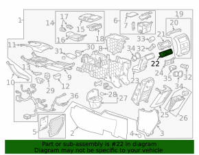 Cadillac CTS 14- Center Console Air Vent Deflector