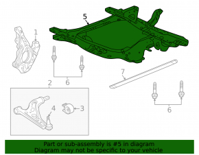 Front subframe for Chevrolet Equinox 24 FWD