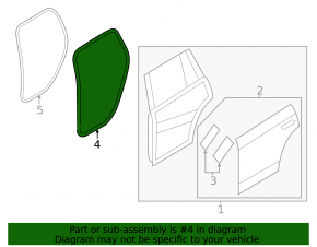 Door seal rear left Volvo XC90 16-23