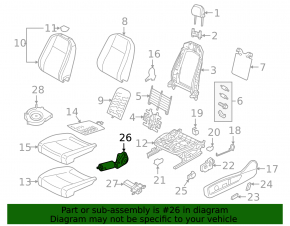 Volkswagen ID.4 23-25 passenger seat height adjustment motor