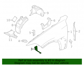 Lower front left wing bracket BMW X5 G05 19-23