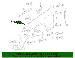 Front left upper wing bracket BMW 3 G20 19- front