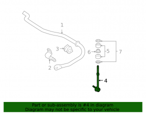 Rear right stabilizer link for Toyota 4Runner 10-24