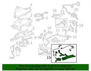 Lexus RX300 RX330 RX350 04-09 air suspension receiver hose cut