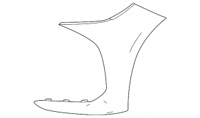 Front bumper bare left fang Toyota bZ4X 22-26
