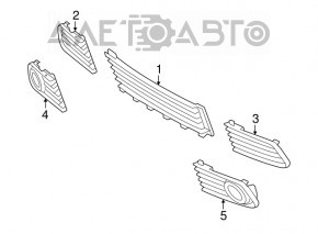 Toyota Prius 2009 2004-2009 Front Bumper Lower Grille