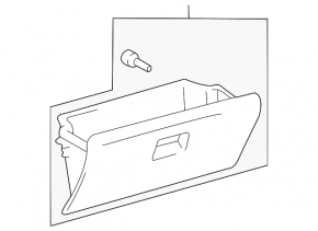 Glove box, glove compartment Lexus IS200 IS300 99-05 black