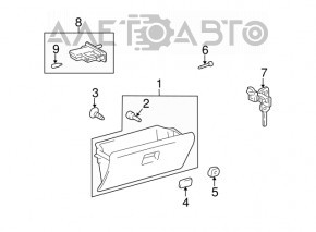 Glove box, glove compartment Lexus IS200 IS300 99-05 black