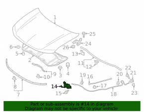 Mitsubishi Outlander 14-22 Hood Lock with Sensor