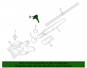 Rear windshield washer nozzle BMW X3 G01 18-21