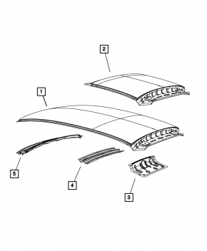 Metal roof Fiat 500 12-15 without hatch, sawed off